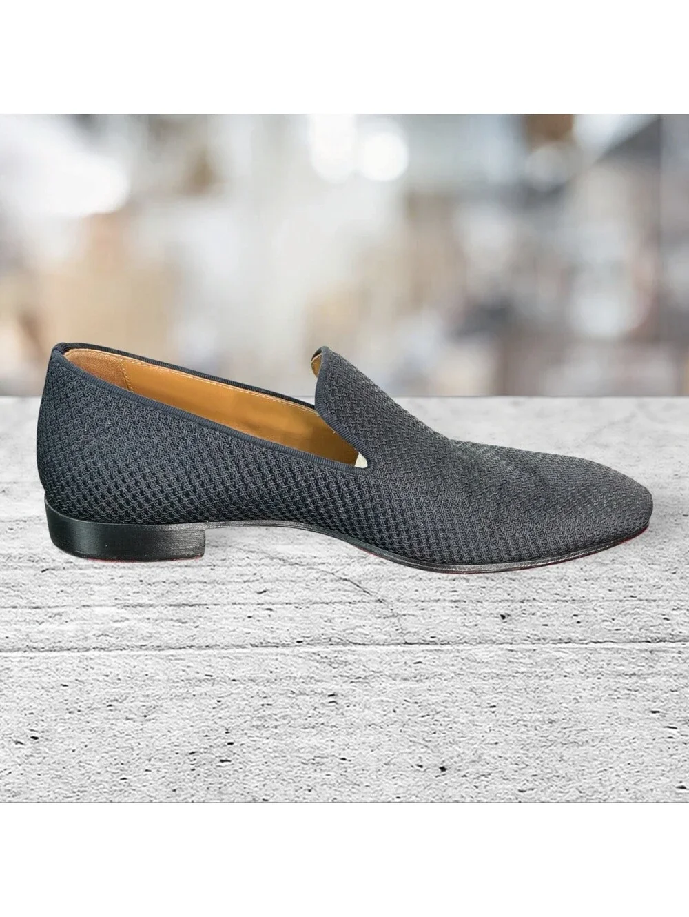 CHRISTIAN LOUBOUTIN DANDY CHICK LOAFER IN BLACK JACQUARD SIZE 41.5 US 8.5